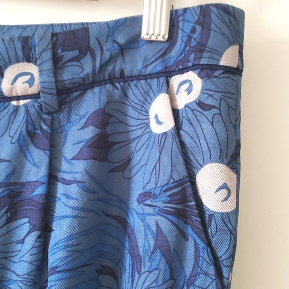 Elevenses for Anthropologie Blue Lunar Mum Tapered Capris Size 6 - Picture 5 of 11